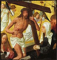 Ostentatio vulnerum, Doloreetako Gizona,Geertgen tot Sint Jans (c. 1485–1495)