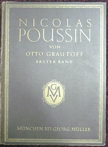 Couverture du volume 1 de l'essai sur Nicolas Poussin (Georg Müller, Munich, 1914)