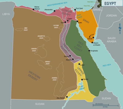 エジプトの地図