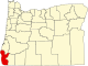 State map highlighting Curry County