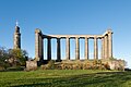 Image 23The National Monument of Scotland (right) and Nelson Monument (left)