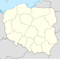Kraków markerat på kartan över Polen.