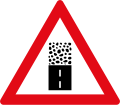 Unpaved road surface ahead