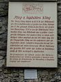 Gedenktafel am Schloss Kling