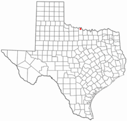 Location of Petrolia, Texas