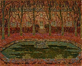 The Garden of the Gerberoy House (c. 1902–1916) by Henri Le Sidaner