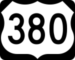 Straßenschild des U.S. Highways 380