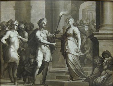 Teogeno riceve la fiaccola dalle mani di Cariclea, 1609-1610, Museo del Louvre