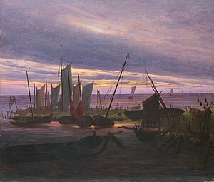 Schiffe im Hafen am Abend (Caspar David Friedrich)