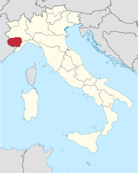 Položaj Provincije Cuneo u Italiji