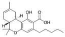 Strukturformel Δ8-Tetrahydrocannabinolsäure A
