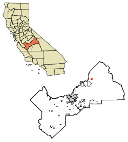 Location of Big Creek in Fresno County, California.