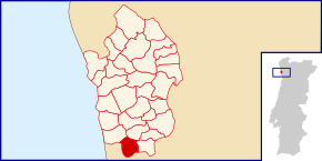 Localização no município de Vila do Conde