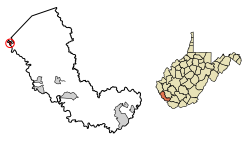 Location of Kermit in Mingo County, West Virginia.