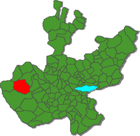 Location o the municipality in Jalisco