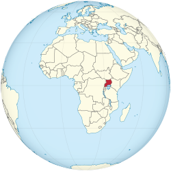 Местоположение на Уганда