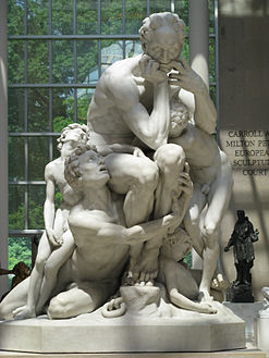 Ugolino rodeado de sus cuatro hijos, (1867), mármol, Metropolitan Museum of Art, Nueva York.
