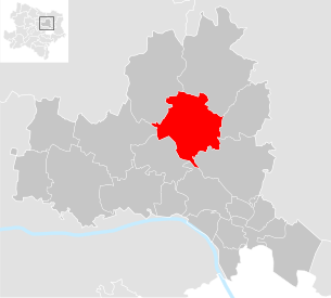 Lage der Gemeinde Niederhollabrunn im Bezirk Korneuburg (anklickbare Karte)