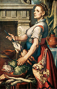 La cocinera, 1559, óleo sobre tabla, 127,5 cm x 82 cm, Museos Reales de Bellas Artes, Bruselas