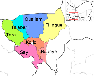 Filingue Department location in the region