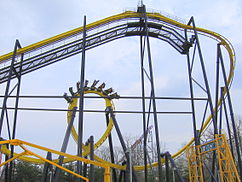 Batman The Ride in Six Flags Great Adventure Hinweis: Die technischen Daten beziehen sich auf das Ursprungsmodell in Six Flags Great America, kleine Abweichungen zu anderen Bahnen sind möglich.