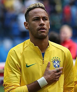 Neymar za Brazíliu na Majstrovstvách sveta 2018.