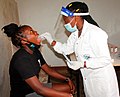 Image 39COVID-19 swab testing in Rwanda (2021). (from History of medicine)