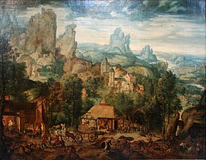 17. Paysage avec mine et fuite en Égypte, Národní galerie v Praze, Prague.