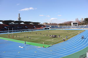 Das Komazawa-Stadion in Tokio im Januar 2014