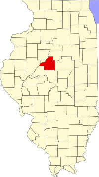 Locatie van Tazewell County in Illinois