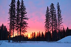 Sunset at Rainbow Lake