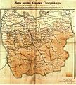 Mapa polaco del Ducado de Cieszyn, siglo XX
