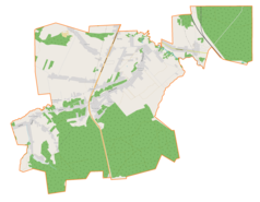 Mapa konturowa gminy Kamienica Polska, u góry znajduje się punkt z opisem „Wanaty”