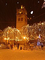 A torre do relógio de Kozani; um marco da cidade.