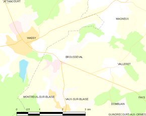 Poziția localității Brousseval