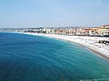 Nice'de Anges Körfezi ve plajı panoraması