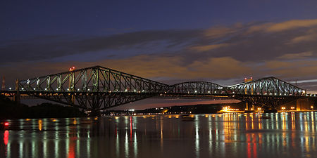 Nationale historische Stätte Kanadas Québec-Brücke, Québec, Quebec. Zweiter Platz: 593,5 Punkte. Zweiter kanadischer Preis und geht für die 2. Runde an die internationale Jury. Fotograf: Canonnica