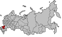 Rostov oblast på kartet over Russland