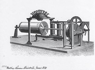 The Hansen Writing Ball a ddyfeisiwyd yn 1865. Cynlluniwyd y model yma yn 1870.