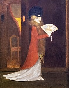 Femme au renard et à l'éventail (1901), Collection David Weisman et Jacqueline Michel.