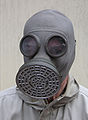 Finnish civilian gas mask from 1939. These masks were distributed during World War II