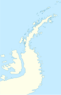 Camp Academia på kartet over Antarktishalvøya of Sør-Shetlandsøyene