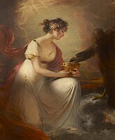 ウィリアム・ビーチー『ヘベに扮するバレル嬢』（1804年） ナショナル・トラスト所蔵