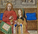 Retrato de Juana de Castilla en un libro de horas de su propiedad, f. 288