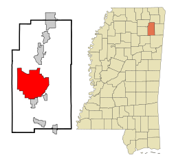 Tupelo i Lee County och Mississippi