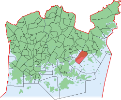 Position of Meri-Rastila within Helsinki