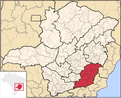 Location of the Mesoregion of Zona da Mata