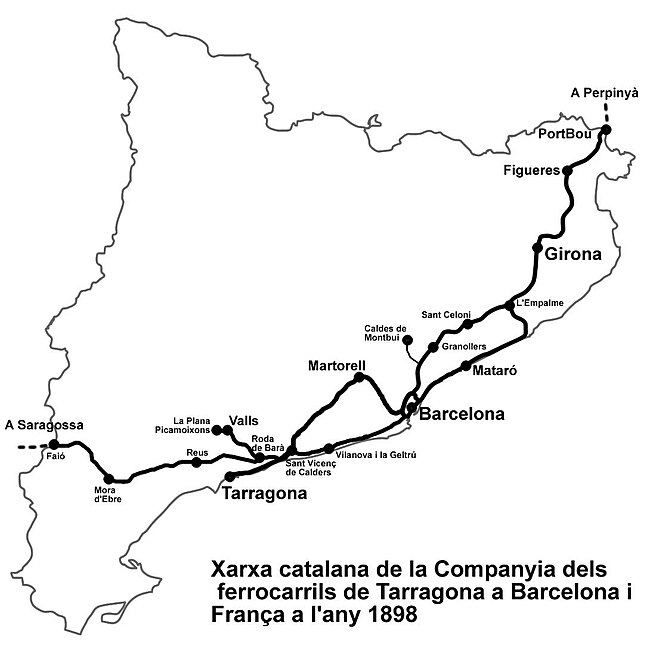 Mapa de la xarxa de la companyia