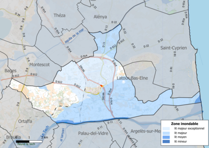 Carte des zones inondables.