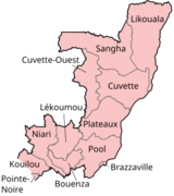 Regiones de la República del Congo
